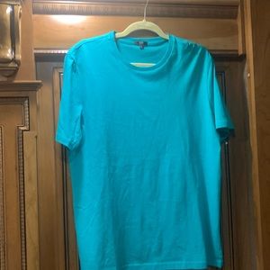 NWOT Jeff Turquoise Green Pima Cotton Mercerized Crewneck T-Shirt Size Large